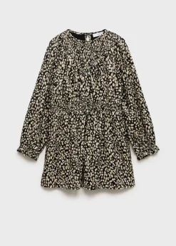 Dzieci MANGO Sukienki I Kombinezony*Sukienka ze wzorem i marszczeniem