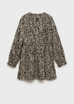 Dzieci MANGO Sukienki I Kombinezony*Sukienka ze wzorem i marszczeniem