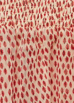 MANGO Sukienki I Kombinezony*Sukienka ze wzorem i marszczeniem