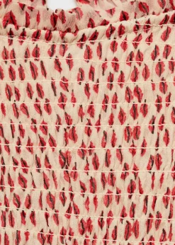 MANGO Sukienki I Kombinezony*Sukienka ze wzorem i marszczeniem