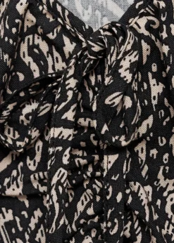 MANGO Sukienki I Kombinezony*Sukienka ze wzorem i marszczeniem