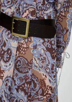 MANGO Sukienki I Kombinezony*Sukienka ze wzorem paisley i falbankami