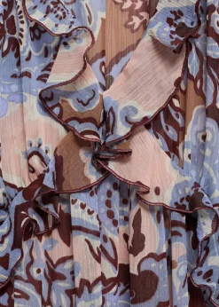 MANGO Sukienki I Kombinezony*Sukienka ze wzorem paisley i falbankami