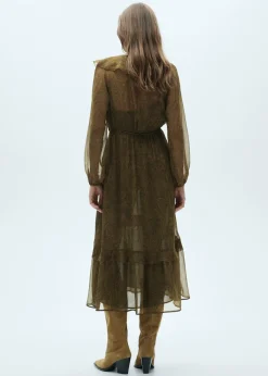 MANGO Sukienki I Kombinezony*Sukienka ze wzorem paisley i falbanką