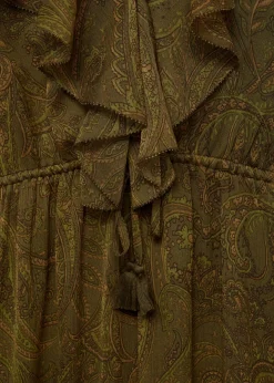 MANGO Sukienki I Kombinezony*Sukienka ze wzorem paisley i falbanką