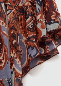 MANGO Sukienki I Kombinezony*Sukienka ze wzorem paisley i falbanką