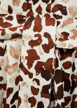 MANGO Sukienki I Kombinezony*Sukienka ze zwierzęcym wzorem i wiązaniem