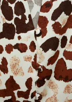 MANGO Sukienki I Kombinezony*Sukienka ze zwierzęcym wzorem i wiązaniem