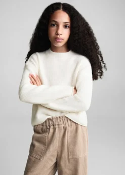 Dzieci MANGO Swetry I Kardigany*Sweter dzianinowy prążkowany