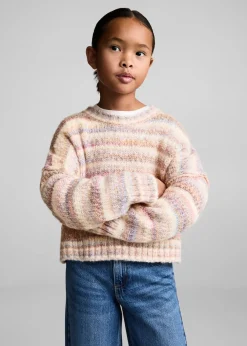 Dzieci MANGO Swetry I Kardigany*Sweter dzianinowy w paski