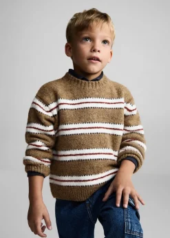 Dzieci MANGO Swetry I Kardigany*Sweter dzianinowy w paski