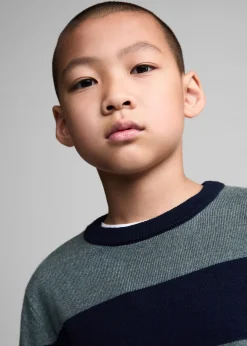 Dzieci MANGO Swetry I Kardigany*Sweter dzianinowy w paski