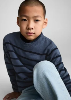 Dzieci MANGO Swetry I Kardigany*Sweter dzianinowy w paski