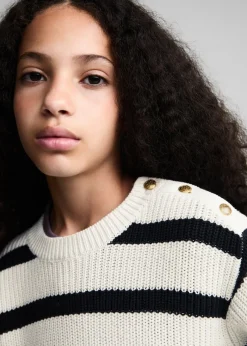 Dzieci MANGO Swetry I Kardigany*Sweter dzianinowy w paski