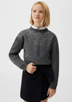 Dzieci MANGO Swetry I Kardigany*Sweter dzianinowy z cekinami