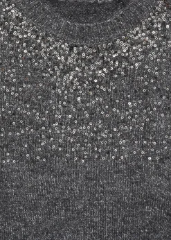 Dzieci MANGO Swetry I Kardigany*Sweter dzianinowy z cekinami