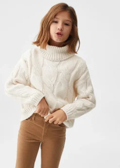 Dzieci MANGO Swetry I Kardigany*Sweter dzianinowy z golfem