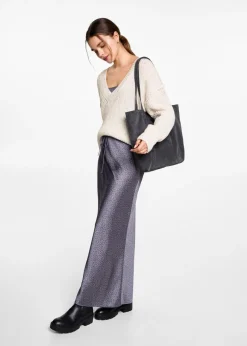 MANGO Swetry I Kardigany*Sweter oversize z dekoltem w serek