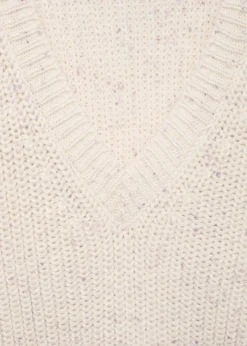 MANGO Swetry I Kardigany*Sweter oversize z dekoltem w serek