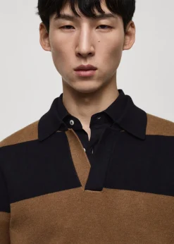 MANGO Kardigany I Swetry|Koszulki Polo*Sweter polo w paski
