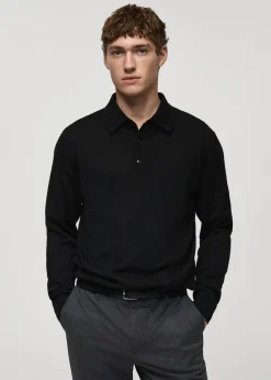 MANGO Kardigany I Swetry|Koszulki Polo*Sweter polo z 100% wełny merynosów