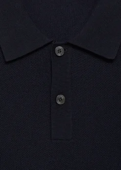 MANGO Kardigany I Swetry|Koszulki Polo*Sweter polo z dzianiny bawełnianej z drobną teksturą