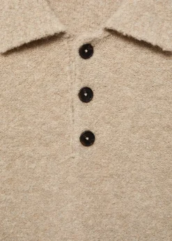 MANGO Kardigany I Swetry|Koszulki Polo*Sweter polo z dzianiny bouclé z drobnym splotem