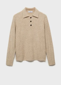 MANGO Kardigany I Swetry|Koszulki Polo*Sweter polo z dzianiny bouclé z drobnym splotem