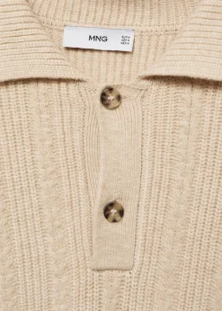 MANGO Kardigany I Swetry|Koszulki Polo*Sweter polo z dzianiny z teksturą