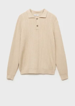 MANGO Kardigany I Swetry|Koszulki Polo*Sweter polo z dzianiny z teksturą