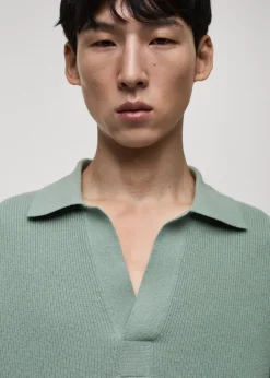 MANGO Kardigany I Swetry|Koszulki Polo*Sweter polo z dzianiny z mieszanki wełny