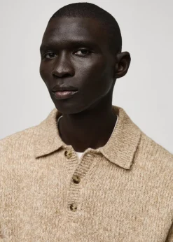 MANGO Kardigany I Swetry|Koszulki Polo*Sweter polo z dzianiny z mieszanki wełny