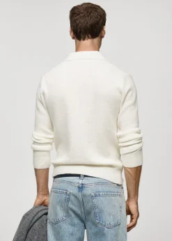 MANGO Kardigany I Swetry|Koszulki Polo*Sweter polo z dzianiny ze strukturą cuadrillé