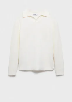MANGO Kardigany I Swetry|Koszulki Polo*Sweter polo z dzianiny ze strukturą cuadrillé