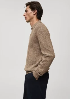 MANGO Kardigany I Swetry|Koszulki Polo*Sweter polo z mieszanki alpaki i wełny