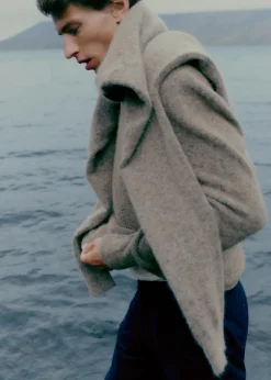 MANGO Kardigany I Swetry|Koszulki Polo*Sweter polo z mieszanki alpaki i wełny