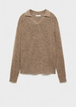 MANGO Kardigany I Swetry|Koszulki Polo*Sweter polo z mieszanki alpaki i wełny