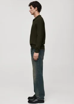 MANGO Kardigany I Swetry|Koszulki Polo*Sweter polo z mieszanki bawełny z teksturą