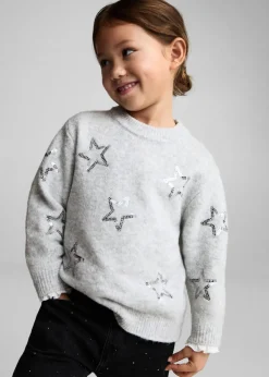 Dzieci MANGO Swetry I Kardigany*Sweter w gwiazdki z cekinami