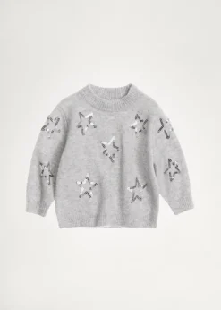 Dzieci MANGO Swetry I Kardigany*Sweter w gwiazdki z cekinami