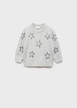 Dzieci MANGO Swetry I Kardigany*Sweter w gwiazdki z cekinami