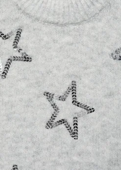 Dzieci MANGO Swetry I Kardigany*Sweter w gwiazdki z cekinami