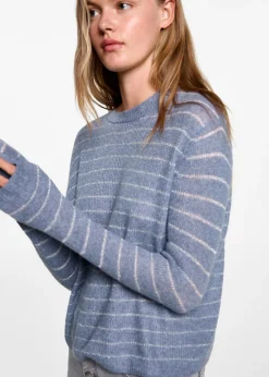 MANGO Swetry I Kardigany*Sweter w paski z lureksową nitką