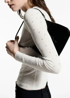 MANGO Swetry I Kardigany|Topy*Sweter w prążki ze strasem