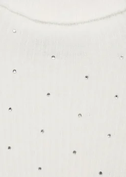 MANGO Swetry I Kardigany|Topy*Sweter w prążki ze strasem