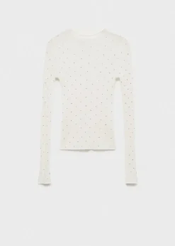 MANGO Swetry I Kardigany|Topy*Sweter w prążki ze strasem