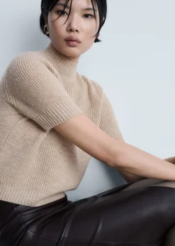 MANGO Swetry I Kardigany|Topy*Sweter wełniany z krótkim rękawem