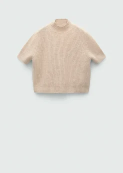 MANGO Swetry I Kardigany|Topy*Sweter wełniany z krótkim rękawem