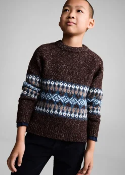 Dzieci MANGO Swetry I Kardigany*Sweter z żakardowej dzianiny