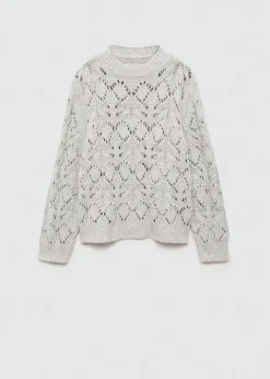Dzieci MANGO Swetry I Kardigany*Sweter z ażurowej dzianiny lureksowej